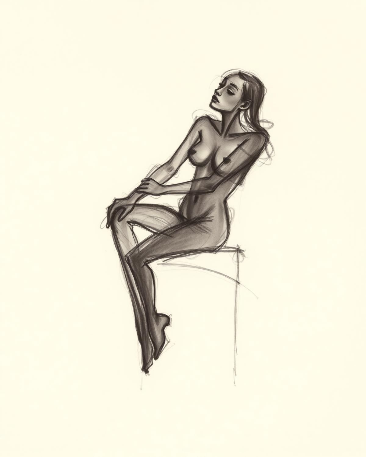 Seated figure