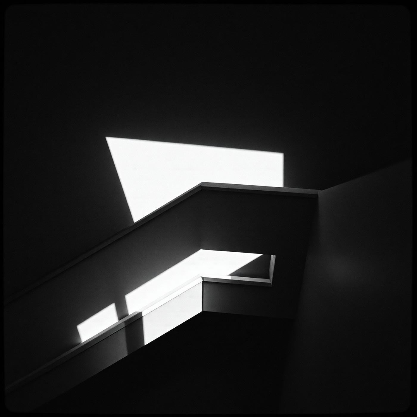 Stairwell, late afternoon